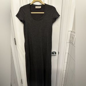 Zara Grey/Black Striped Maxi Dress w/ Pockets